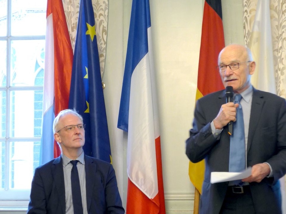Wolfram Leibe, Mayor of Trier (left) and Dominique Gros, Mayor of Metz (right)