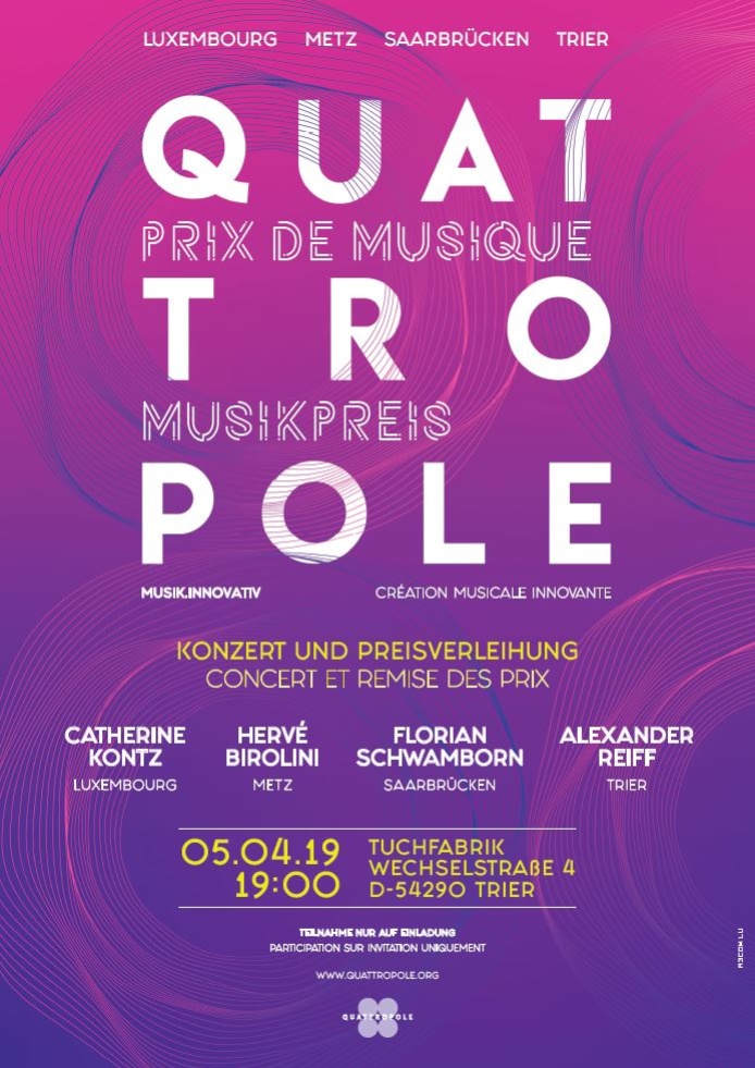 Affiche Prix de musique QuattroPole 2019