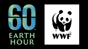 Das Bild zeigt das Logo der Earth Hour und  das Logo des WWF